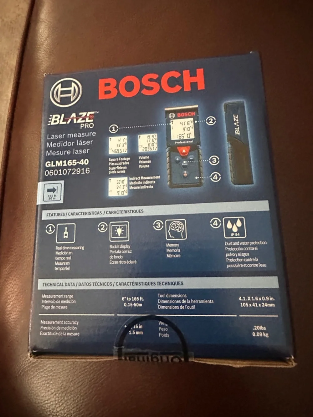 Bosch Blaze Pro GLM165-40 Blue Laser Measure - Picture 3 of 7